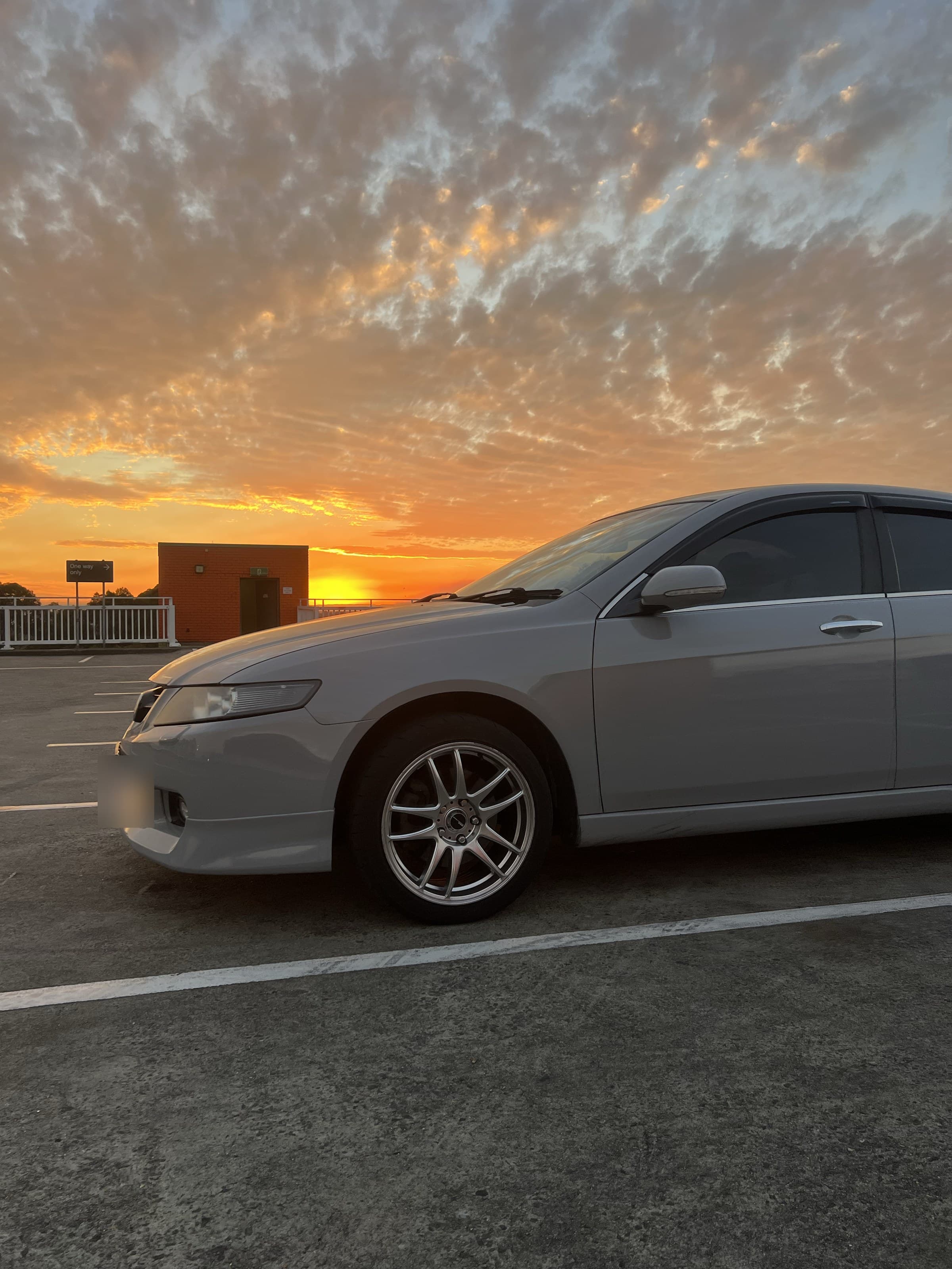 Wrappd Out project car, side profile at sunset